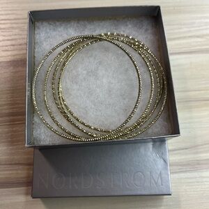 🛍️Nordstrom Gold Tone 5 Bangle Bracelets